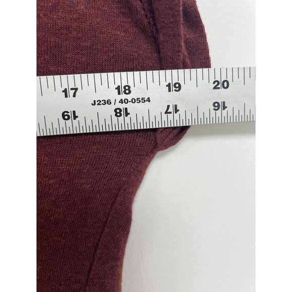 ALLU Women Short Sleeve Korea made linen Blend T-shirt brown Size M A001923 - Picture 5 of 5